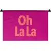 Oh la la - Luipaardprint - Roze Wandkleed katoen klein -zz3d