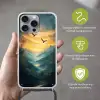 Vogels - Zon - Bomen - Groen Hoesje iPhone 16 Pro Max met koord klein -sfeer2_NL