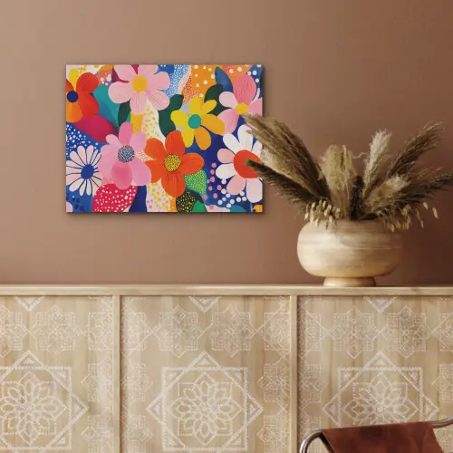 Bloemen - Kleurrijk - Stippen PET vilt klein -sfeer4