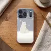 Ijsbeer - Sneeuw - Sterren - Blauw Telefoonhoesje iPhone 17 Pro klein -sfeer1