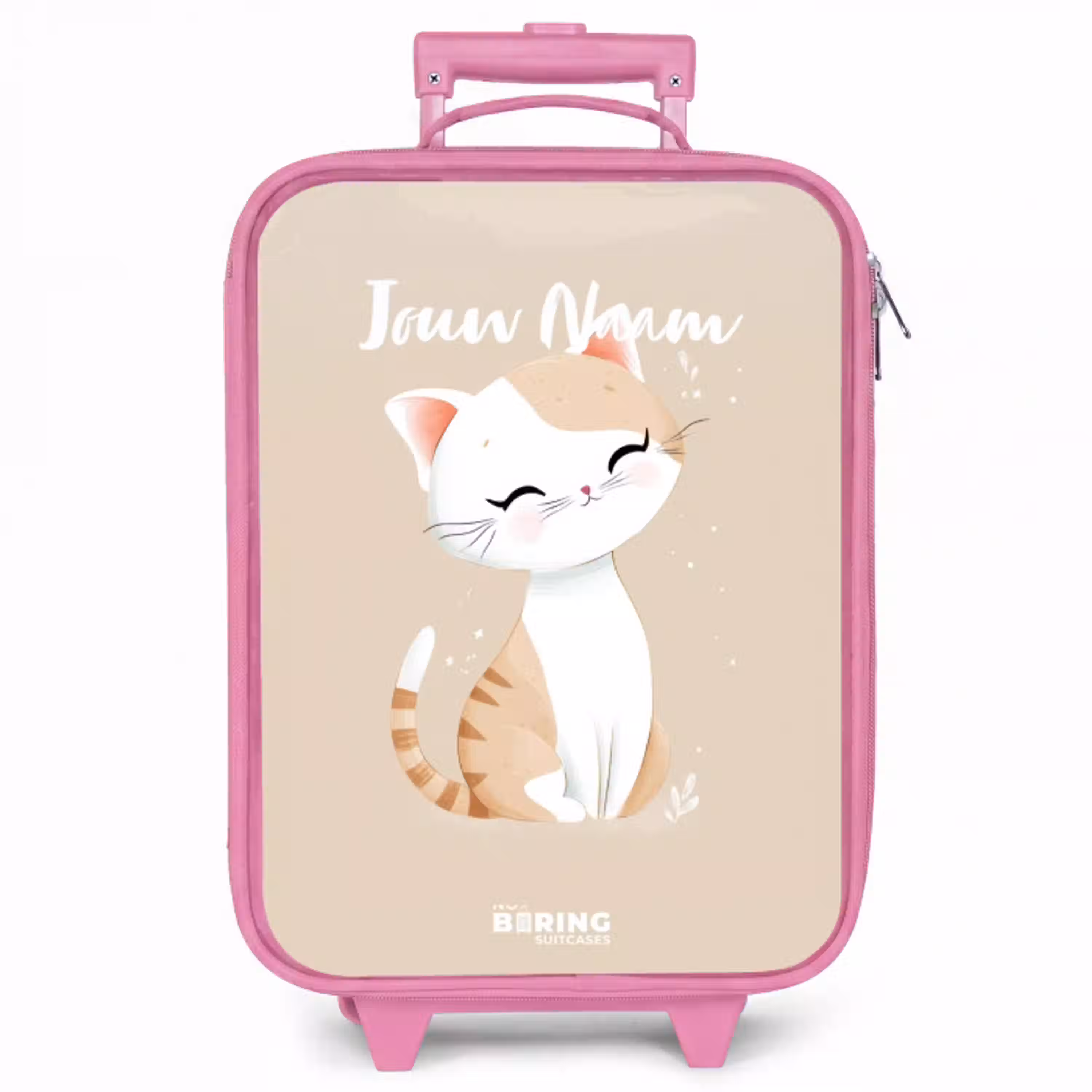 Kitten in de kleuren beige en wit Kinderkoffer - Roze klein -zzz_website3d