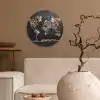 Wereldkaart - Stenen - Realistisch Wandcirkel kunststof plaat 5mm dik klein -sfeer1