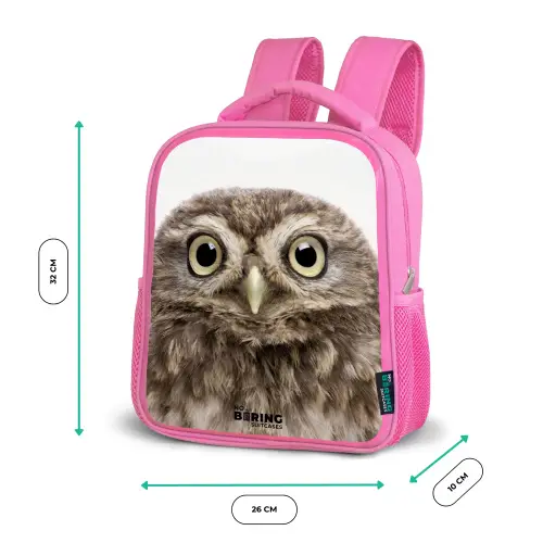 Ulke Uil Kinderrugzak - Roze middel -productfoto_formaten