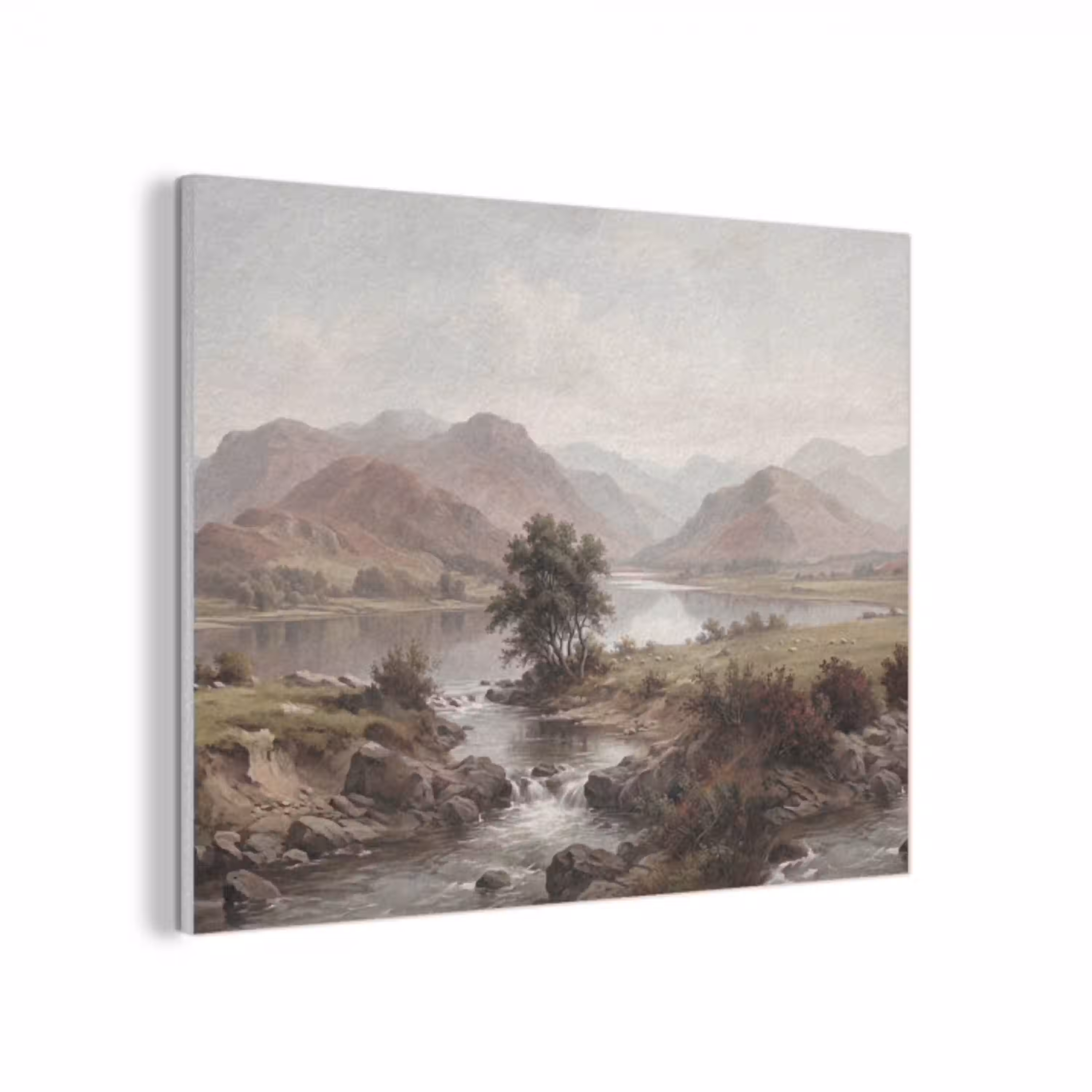 Berglandschap - Meer - Bergen - Vallei - Klassiek PET vilt klein -3d
