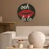 Lip - Rood - Quote Akoestische PET Vilt - Rond klein -sfeer1
