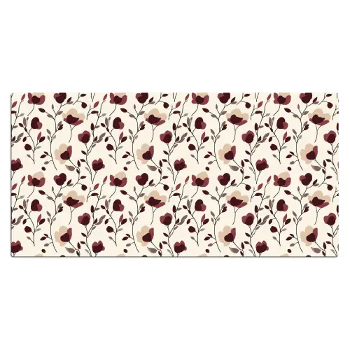Bloemen - Botanisch - Bordeaux Muismat XXL klein 681 -3d_leeg