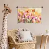 Vlinders - Oranje - Bloemen Wandkleed katoen klein -wsfeer5_kind