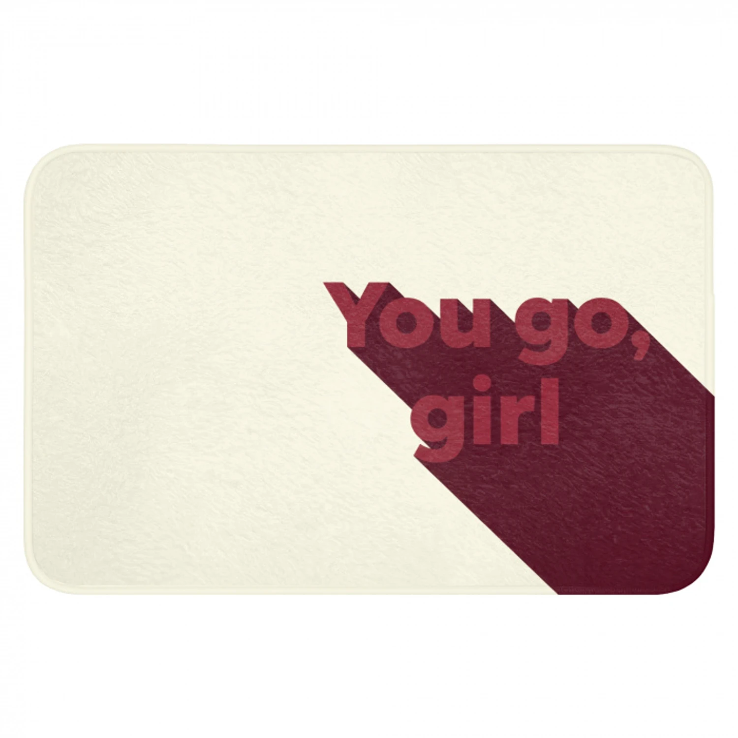 you go girl - 3D - Rood Badmat klein -3d