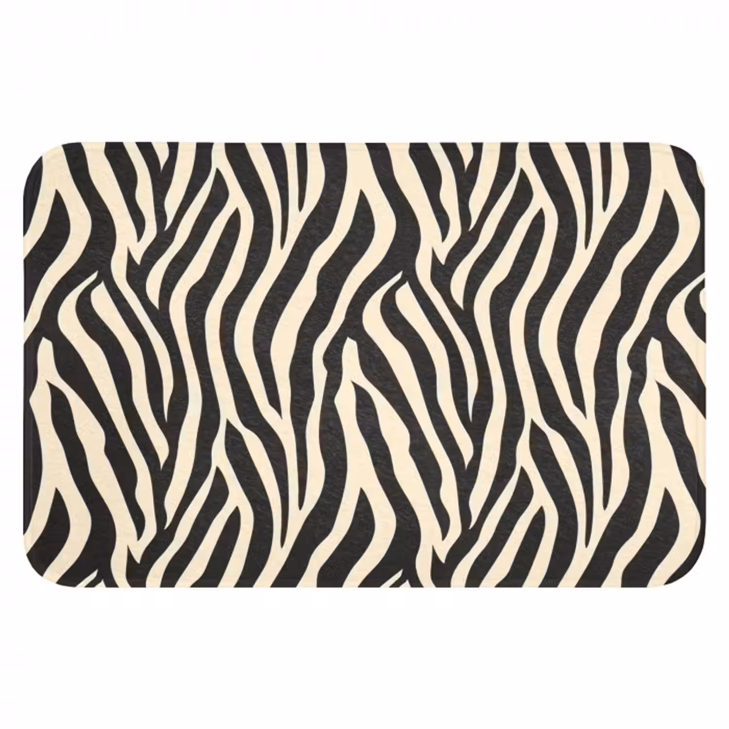 Badematte - Zebra - Druck - Klassisch - Schwarz