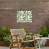 Inductie beschermer - Bladeren - Flamingo - Jungle - Inductiemat Tuinposter op houten frame 2 cm dik klein -sfeer3