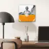 Sinaasappel - Eiffeltoren - Vrouw aluminium wit klein -sfeer5