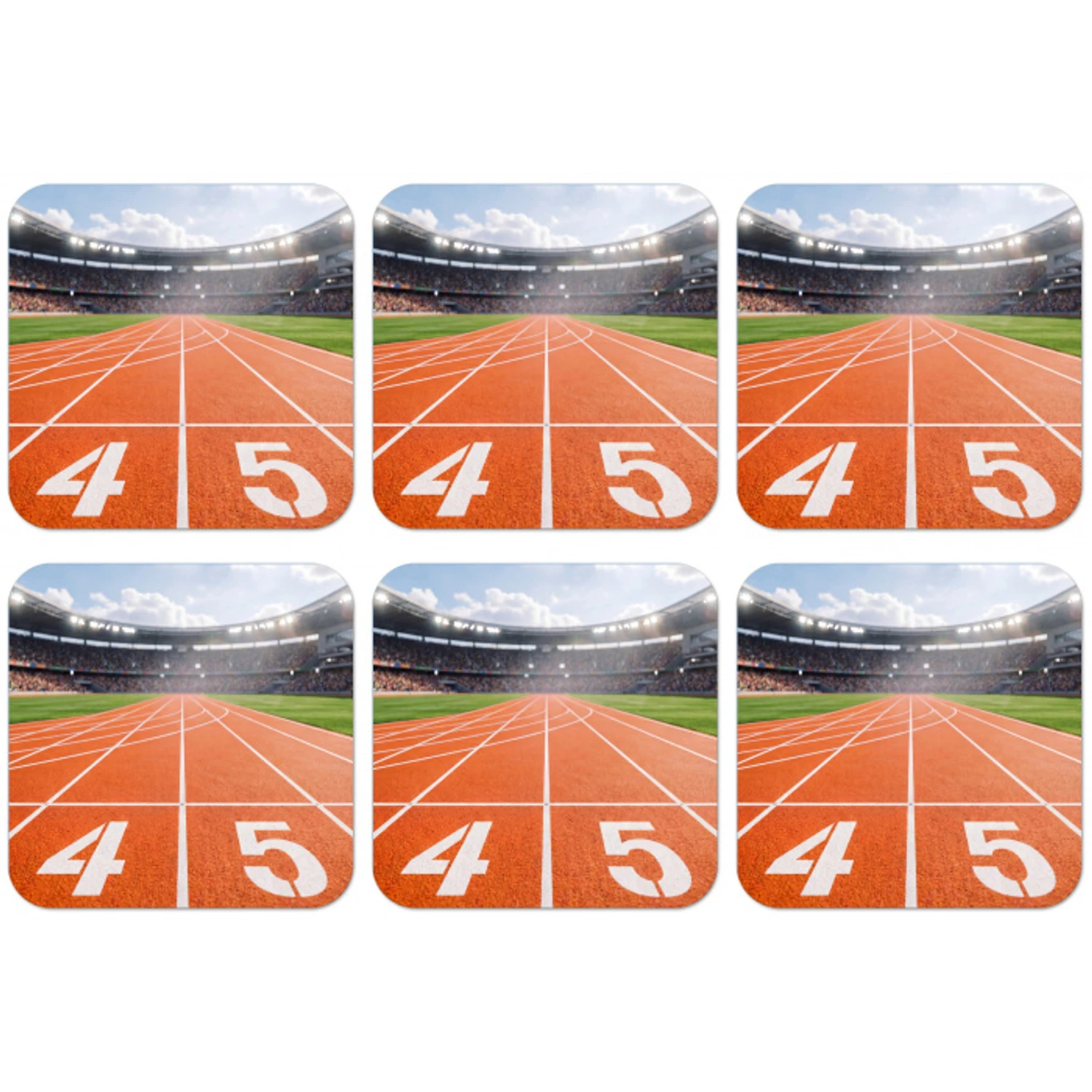 Sintelbaan - Stadion - Sport -Oranje onderzetter kurk middel -zkaufland3dotto
