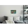 Vogel - Tak - Rozen - Mozaïek Muursticker klein -slaapkamer
