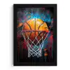 Graffiti - Basketbal - Sport - Zwart - Street art fotolijst zwart zonder passe partout klein -3d