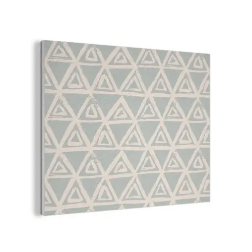Patroon - Driehoek - Blauw - Grijs PET vilt klein 837 -3d