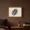 Palmblad - Subtiel - Groen - beige Light Box met batterij (Wandlamp) middel -sfeer4