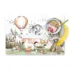 Avontuurlijke Luchtballon Safari Placemat vinyl groot -zzzproduct_Kitchenyeah-website