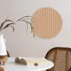 Plaid - Patroon - Bladvorm - Bruin Wandcirkel kunststof plaat 5mm dik klein 188 -sfeer4