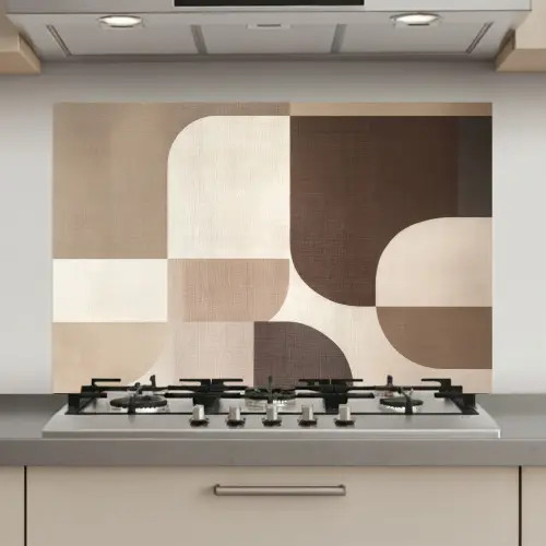 Geometrisch - Geweven structuur - Modern keuken achterwand spatscherm klein -3d_website