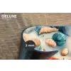 Zeesterren - Schelpen - Illustratie - Zand Placemat vinyl groot -closeup