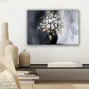 Bloemen - Wit - Vaas - Abstract canvas 2cm klein -sfeer6