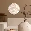 Beige - Aardspatroon Wandcirkel kunststof plaat 5mm dik klein -sfeer1