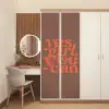 Yes girl you can - Oranje - Bruin deurposter klein -sfeer3