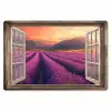Doorkijk - Lavendel - Landschap - Bloemen - Paars Placemat vinyl groot -zzsfeer1_Kitchenyeah-website