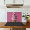 Softijs - Edelstenen - Roze - Hoorntje keuken achterwand spatscherm klein -sfeer2