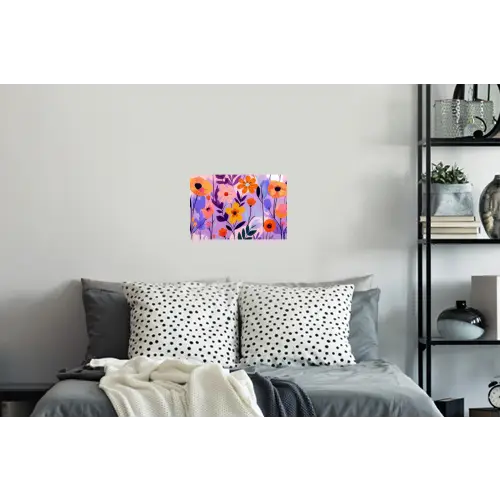 Bloemen - Kleurrijk - Bladeren Muursticker klein -slaapkamer
