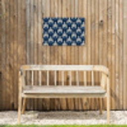 Modern - Patroon - Blauw Tuinposter op houten frame 2 cm dik klein 845 -sfeer4