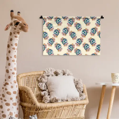 Retro - Disco - Bloemen - Discobal Wandkleed katoen klein 269 -wsfeer5_kind