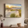 Zonsondergang - Duinen - Strand - Landschap Textielframe zwart klein -sfeer3