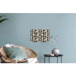 Botanisch - Dessin - Zwart - Beige Muursticker klein 286 -plant