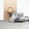 Koffie - Melkschuim - Lach - Beige fotobehang vinyl groot -slaapkamer