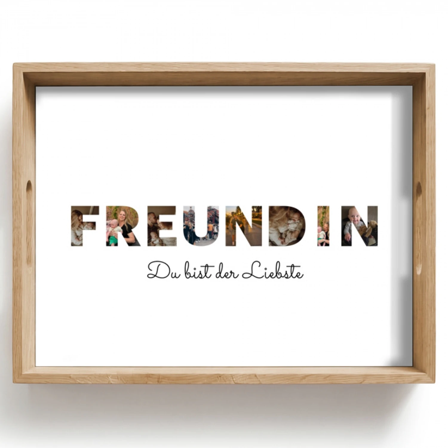 Freundin - Buchstaben-Collage Dienblad Rechthoek middel -z3d_shopping