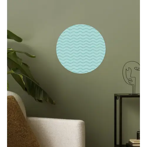 Zee - Dieren - Bluewave - Blauw Wandcirkel behangsticker klein 186 -sfeer2