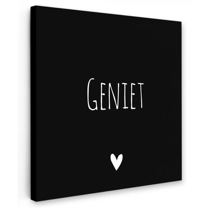Spreuken - Quotes - Geniet Tuinposter op houten frame 2 cm dik klein -3d