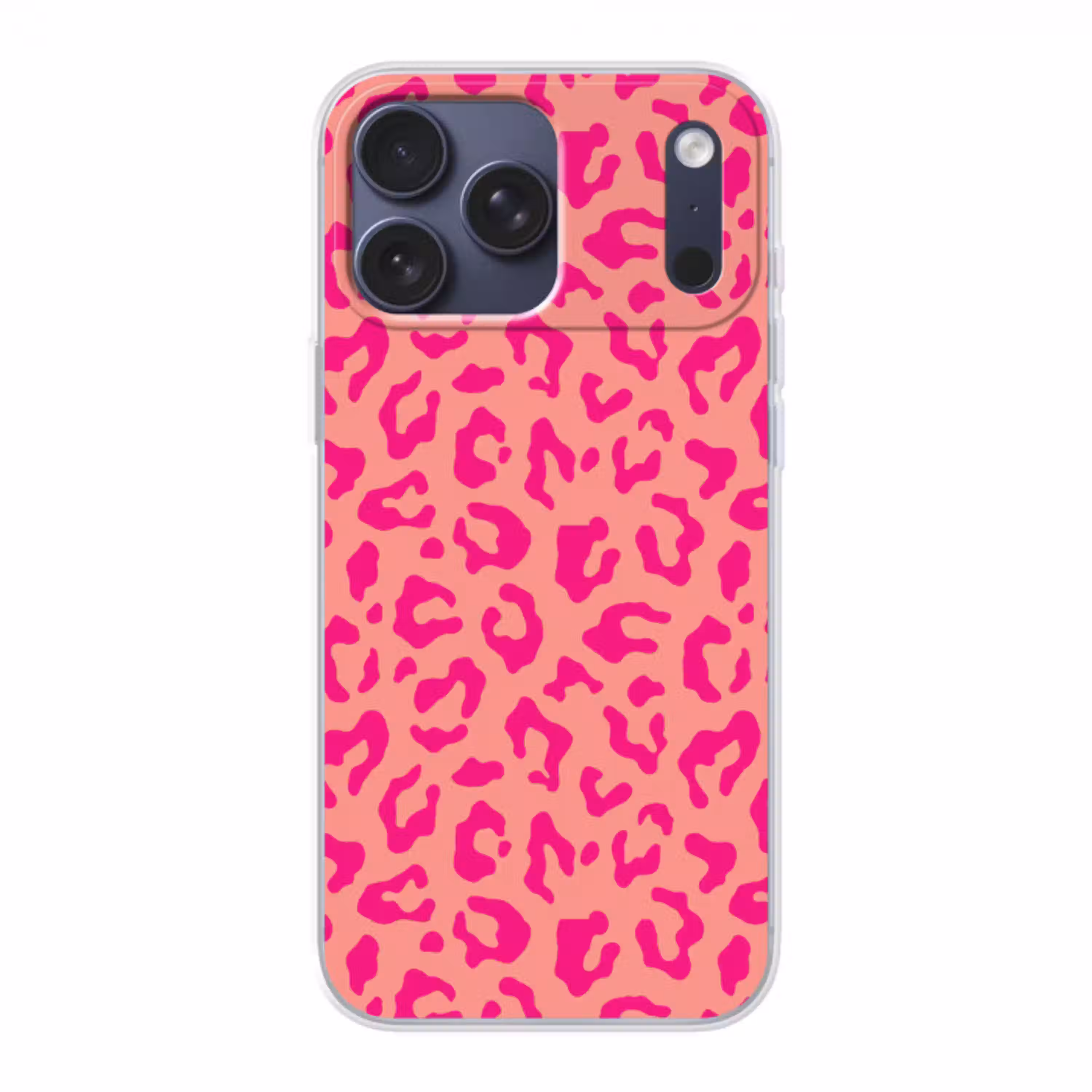 Panterprint - Roze - Dierenprint - Minimalistisch Telefoonhoesje iPhone 17 Pro Max klein -3d