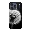 Paardenbloem - Zwart - Wit Telefoonhoesje iPhone 17 Pro klein -3d
