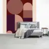 Geometrisch - Cirkels - Rood fotobehang vinyl groot -slaapkamer