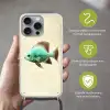 Schubben - Vis - Mint - Minimalistisch Hoesje iPhone 16 Pro Max met koord klein -sfeer2_NL