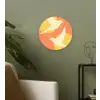 Vogels - Cirkels - Geel Wandcirkel kunststof plaat 5mm dik klein -sfeer3