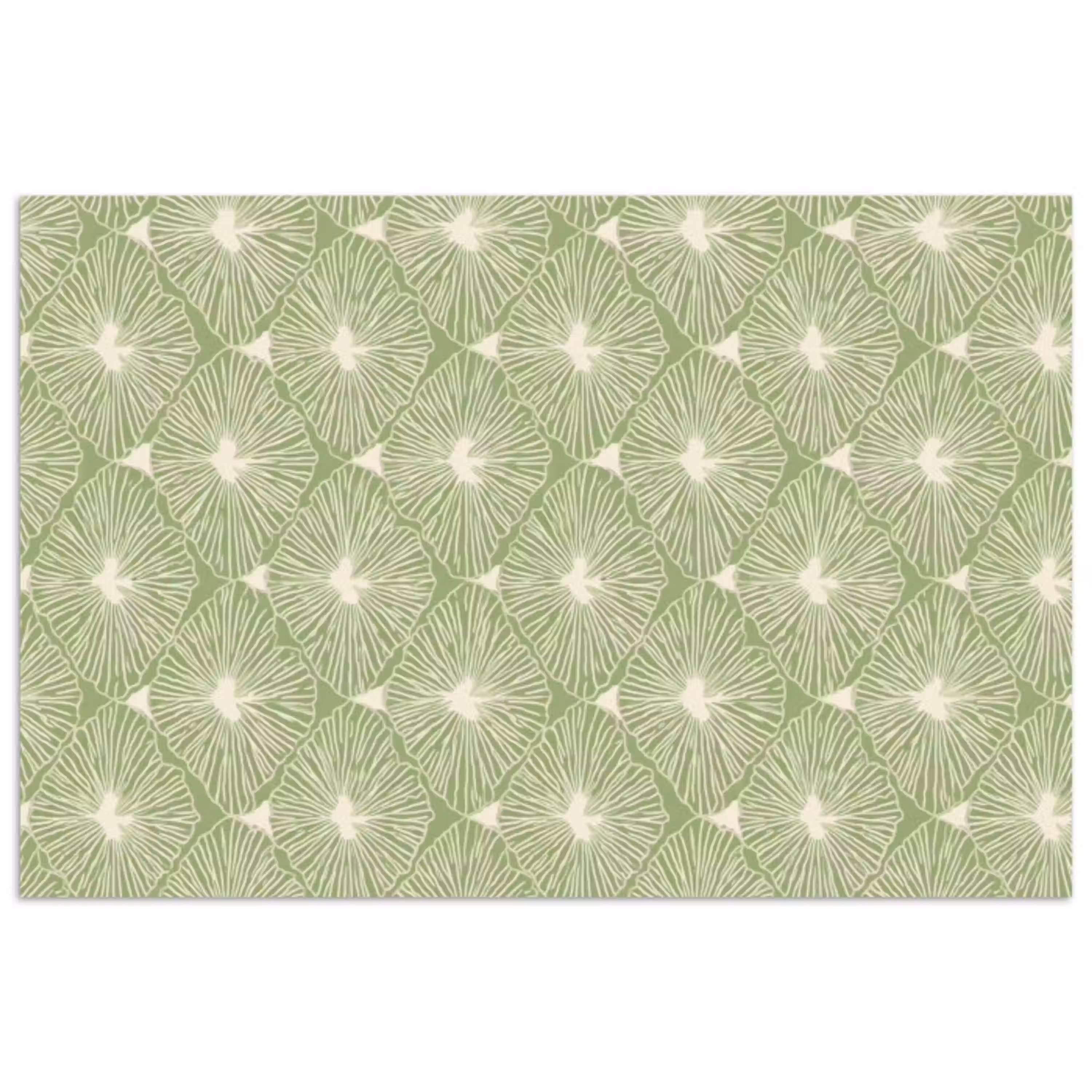 Saliegroen - Botanisch - Ruiten - Organisch - Patroon poster papier klein 62 -3d