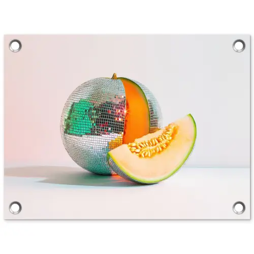 Disco - Discobal - Meloen - Pastel tuinposter los doek klein -3d