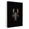 Kreeft - Zwart - Bloemenpatroon - Artistiek KitchenYeah - Keuken - Canvas klein -3d