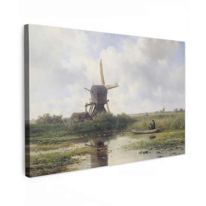 Molen - Willem Roelofs - Oude meesters - Kunst canvas 2cm klein -z3d