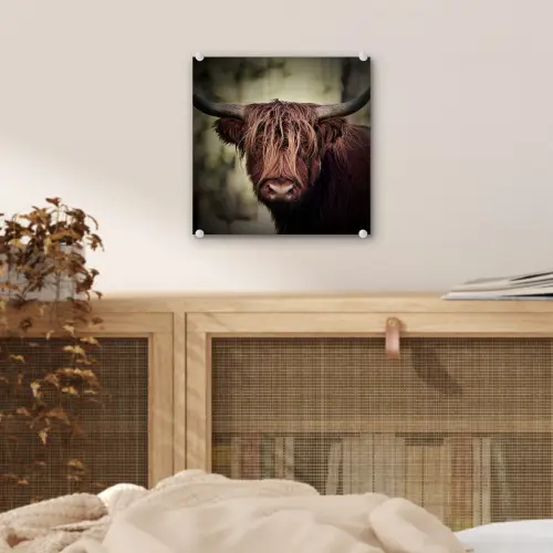 Schotse hooglander - Licht - Portret - Natuur plexiglas 5mm klein -sfeer4