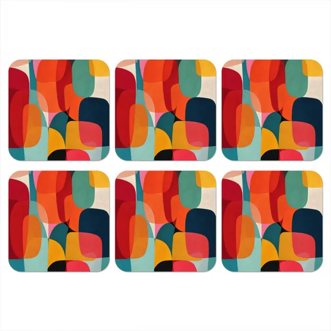 Onderzetter - Vormen - Kleurrijk - Abstract - Vlakken