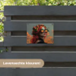 Vrouw - Kroon - Tomaat - Bascilicum - Zonnebril tuinposter los doek klein -sfeer3